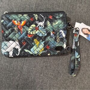 Lug Peekaboo Colorful Jungle Print Wristlet